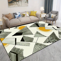 Modern Extra Large Area Rug for Living Room Crystal Velvet Non-slip Soft Mat