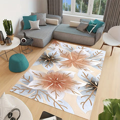 Large Soft Area Rug Anti Fatigue Shaggy Floor Carpet Maple Leaf Area Rugs