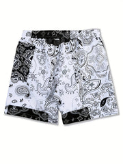 Men's Paisley Beach Shorts for Summer Days
