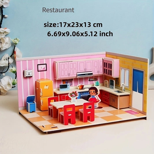 3D Puzzle Model Paper DIY Toy for Girls