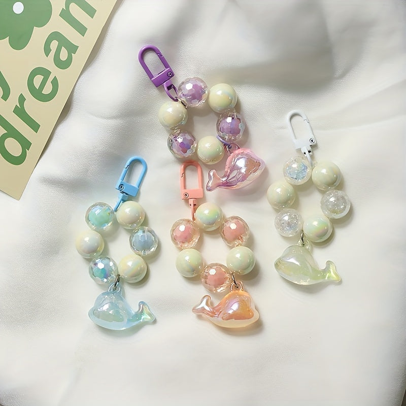 Clear Dolphin Keychain Backpack Pendant Decor