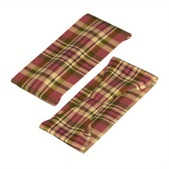 Men's Plaid Headband Non Slip Breathable Hairband Red Yellow Beige H