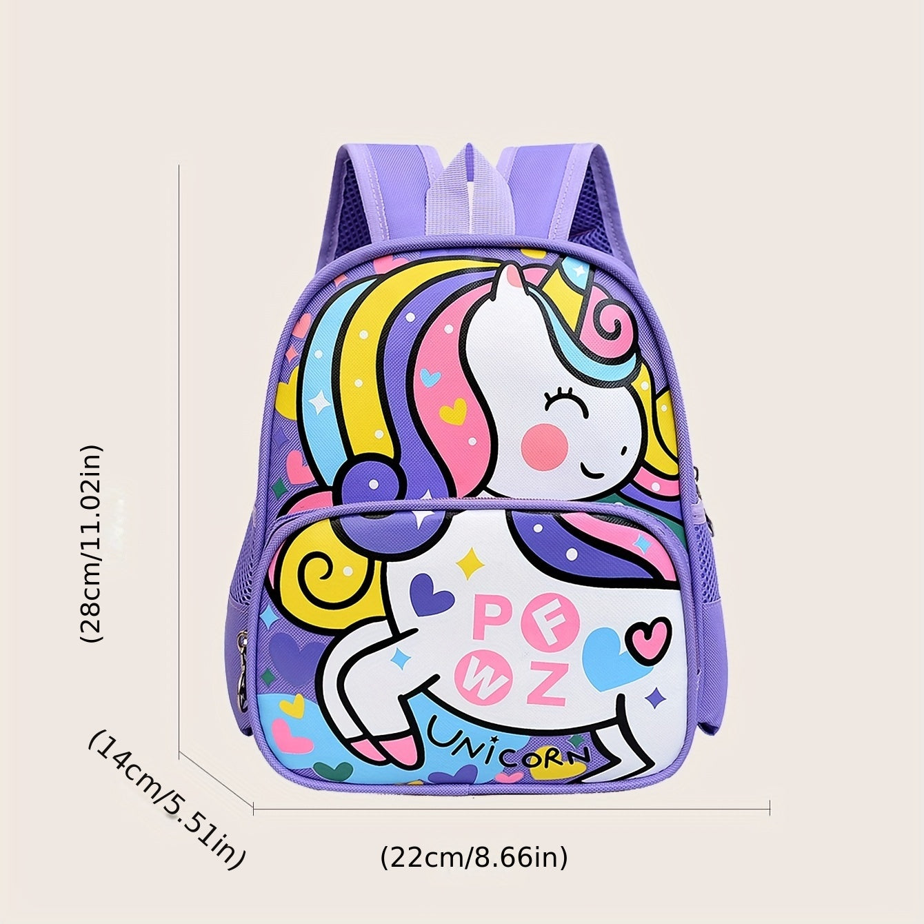 Kids Cartoon Pony Backpacks School Bag