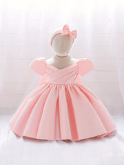 Gorgeous Birthday Wedding Baptism Gown Dress Fairy Girls V Neck Tutu Dress