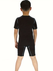 Boy's Sports Quick Dry T-shirt & Shorts Set for Running Basketball