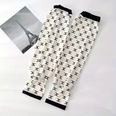 Sunscreen Ice Silky Arm Sleeve Houndstooth Summer UV Protection Gloves