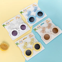 Kids Sunglasses & Butterfly Hair Clip Set