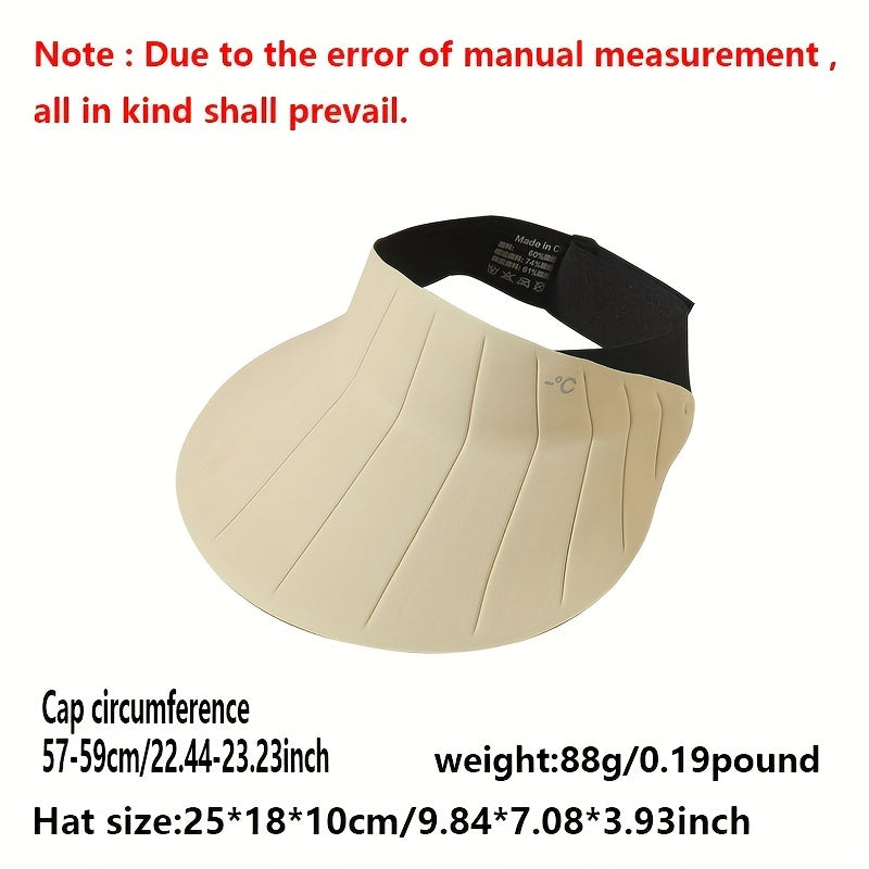 Ice Silk Visor Hat Soft UV Protection Sun Hat For Cycling Sports