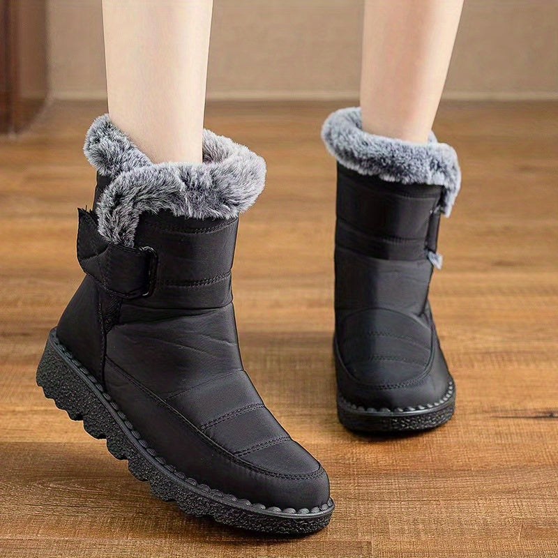 Women's Winter Snow Boots Waterproof Ankle Warm Slip on Outdoor Boots