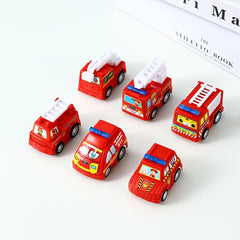 6 Pack Mini Fire Truck Rubber Band Toy Set for Kids 6 8 Years