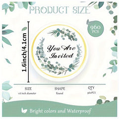 960pcs Invitation Envelope Seals for Wedding Party Bridal Birthdays Graduation