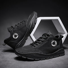 Men's Ankle Boots Stitching Casual Outdoor Non Slip Walking Sneakers