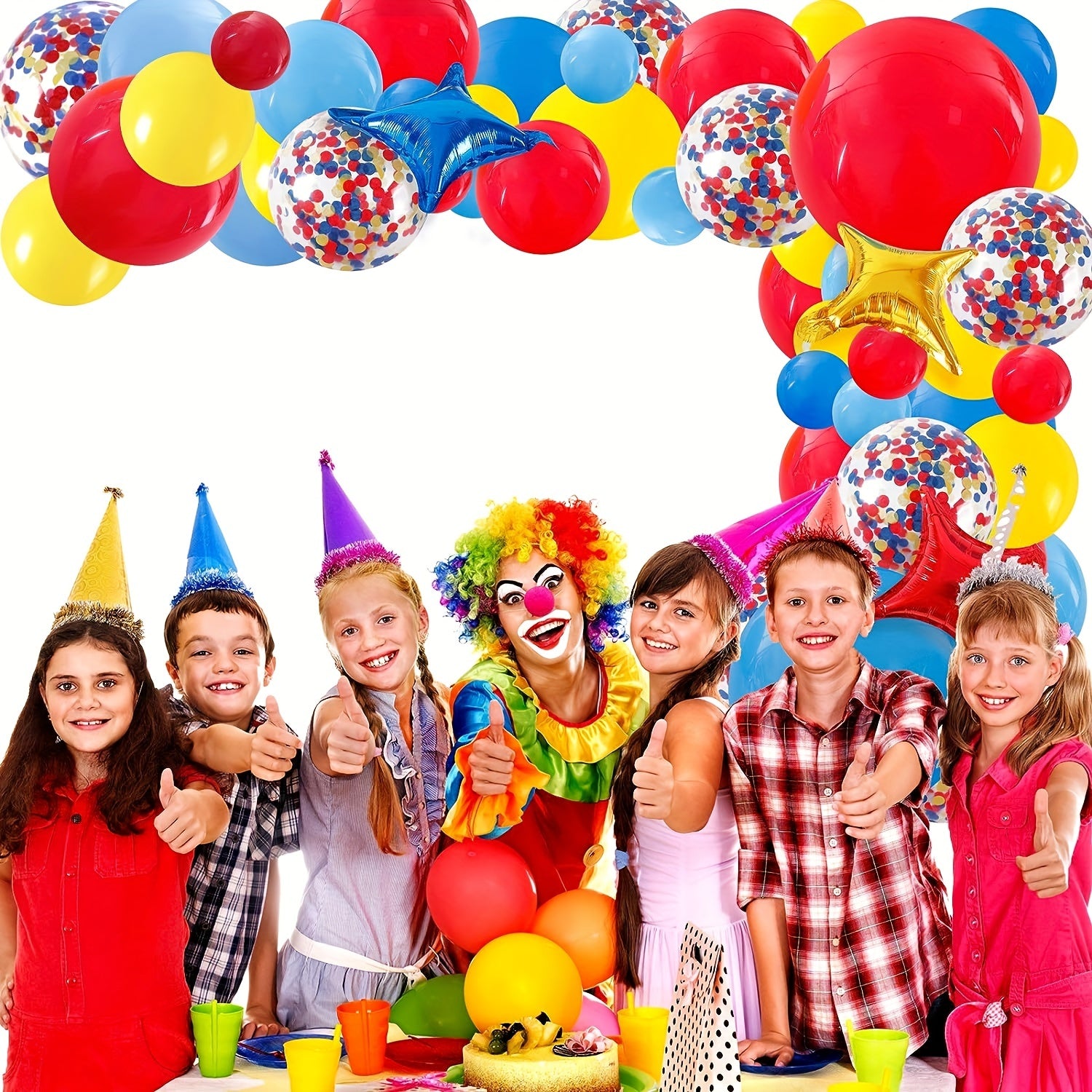 120pcs Matte Latex Balloons Sequin Balloons Carnival Circus Set