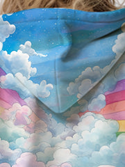 Casual Rainbow Heaven Hooded Pullover Girls Comfy Hoodies