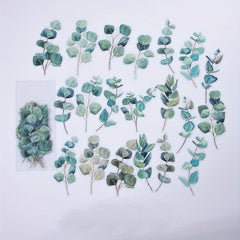 40 Pcs Plant Flower PET Sticker Pack Waterproof Decorative