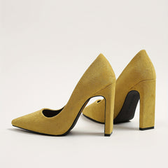 Suedette Pattern Stiletto Heel Slip On Point Toe Shoes