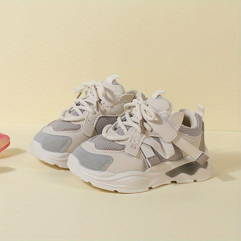 Girls' Mixed Low Top Lace Up Sneakers Lightweight Anti Slip Outdoor Shoes