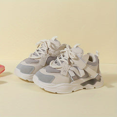 Girls' Mixed Low Top Lace Up Sneakers Lightweight Anti Slip Outdoor Shoes
