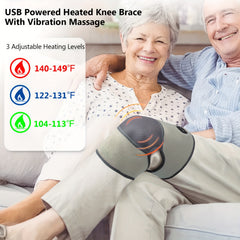 USB Heating Knee Pad Vibration Massage Warm Knee Pads For Elderly