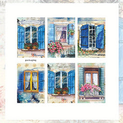 20pcs Retro Floral Window Deco Material