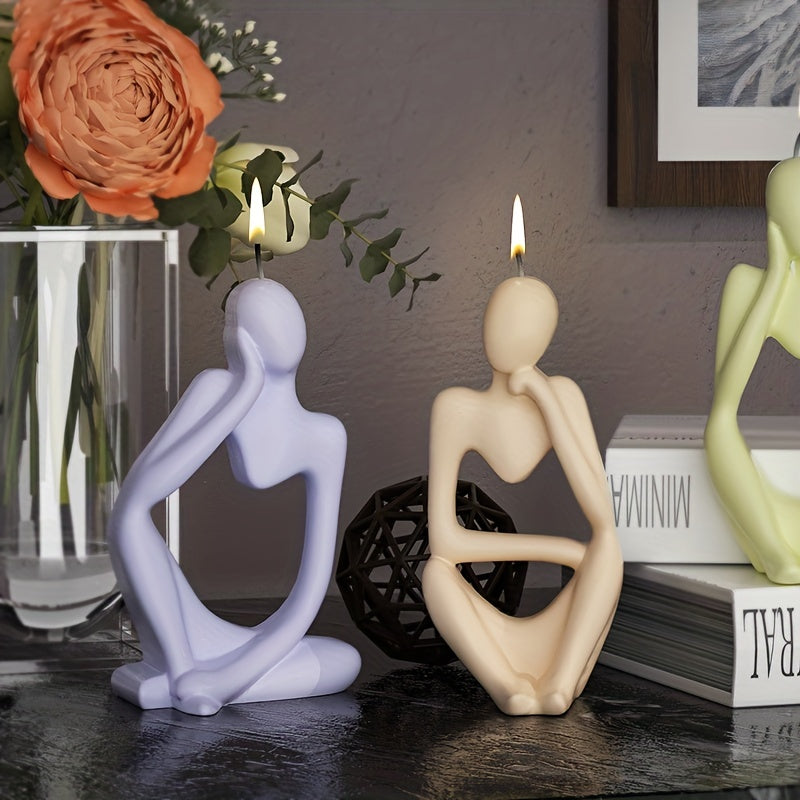 3Pcs Human Silicone Resin Mold Craft DIY Candle Mould Epoxy Casting Molds