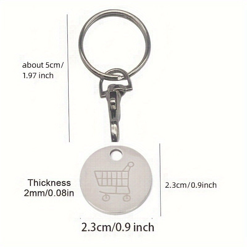 Shopping Cart Keychain Aluminum Alloy Token Keyring