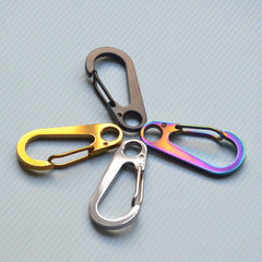4pcs Stainless Steel Spring Buckle Keychain for Outdoor Camping