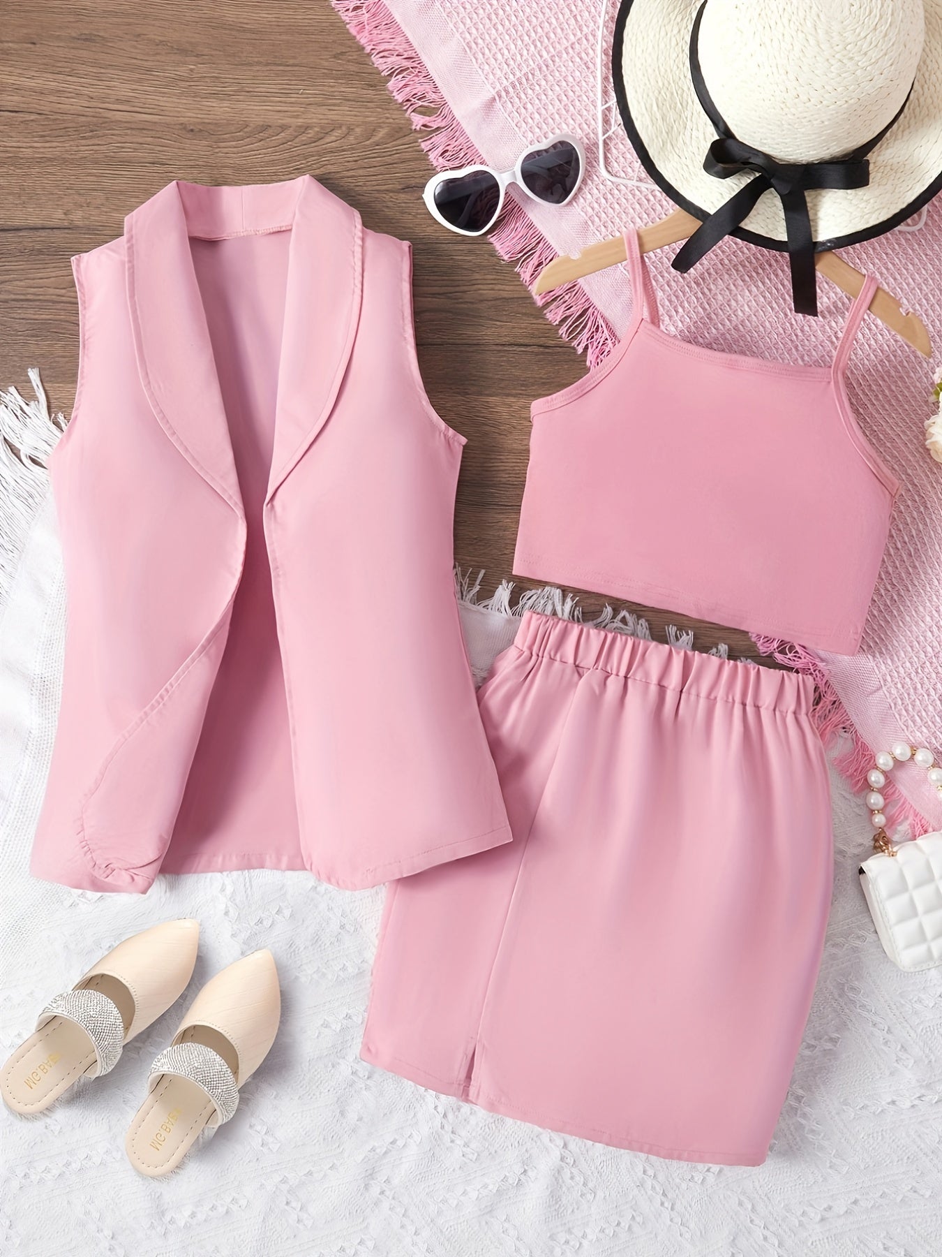 Toddler Girls Business Style Dress Three piece Set