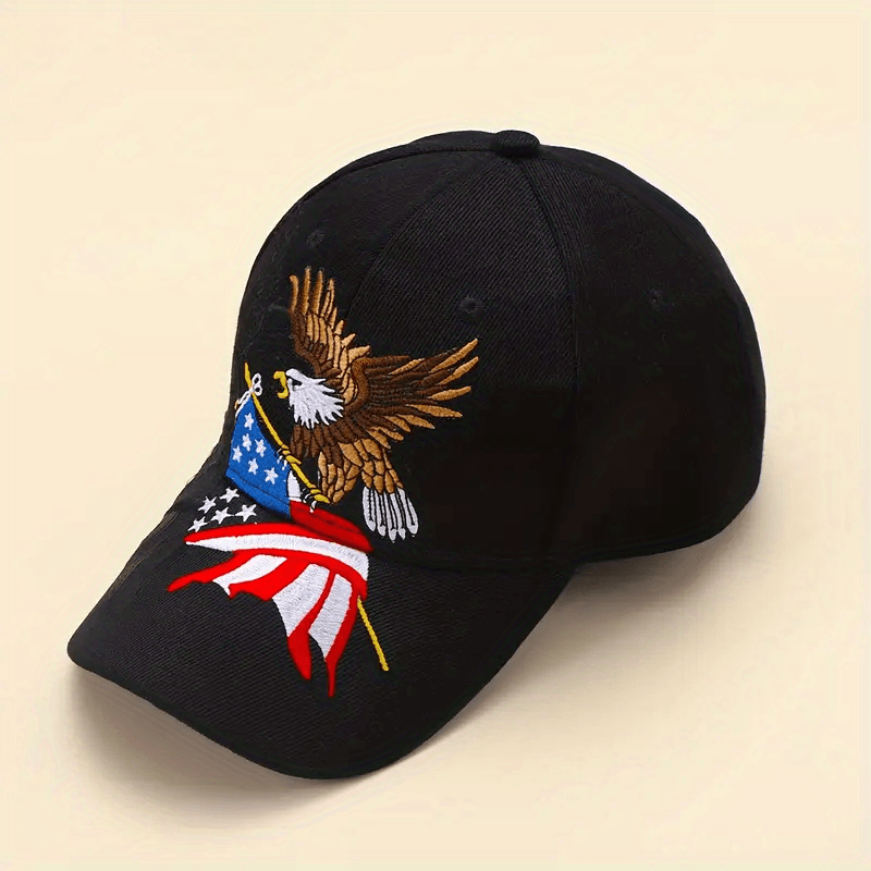 American Flag Embroidery Hat Sun Protection Eagle Matching Hat Men's Women's