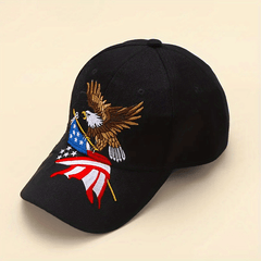 American Flag Embroidery Hat Sun Protection Eagle Matching Hat Men's Women's