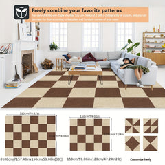 30pcs Anti-slip Carpet Sticker Self-adhesive Square Carpet for Home Decor