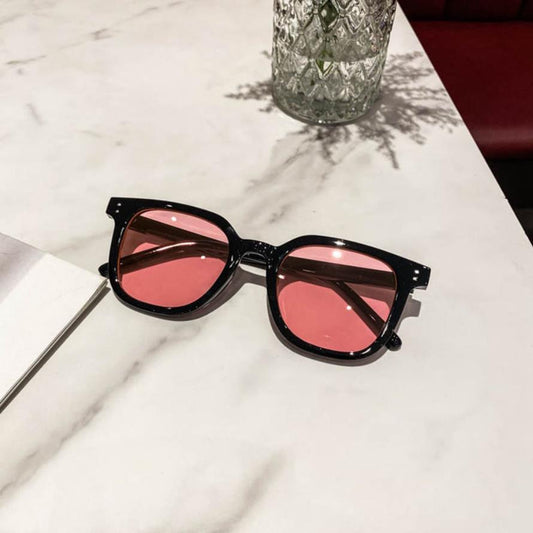 Square Frame Sunglasses Minimalist Cat Eye Glasses UV Blocking
