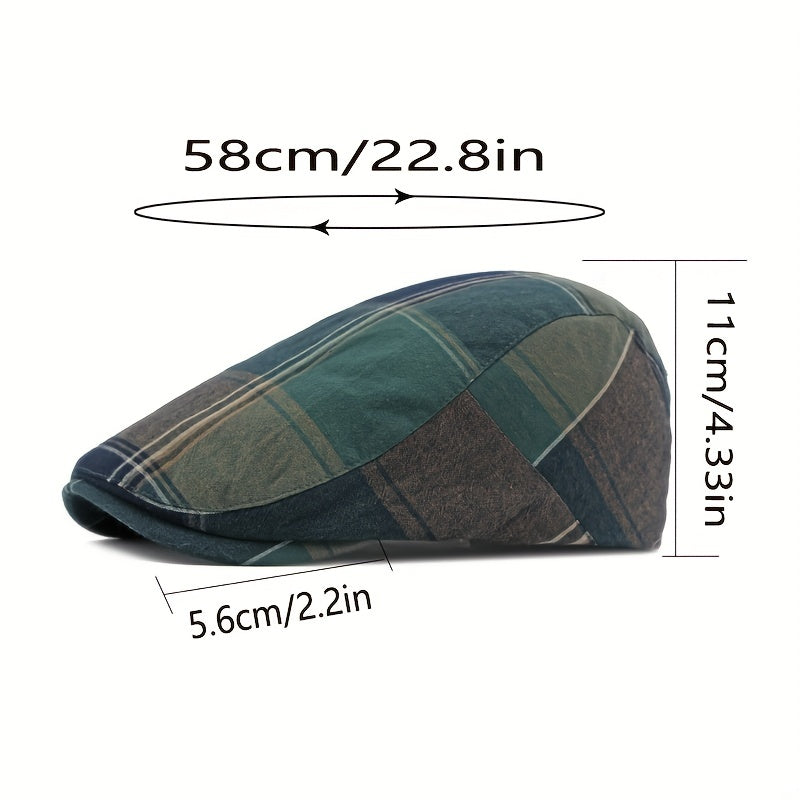 Retro Plaid Beret For Men And Women