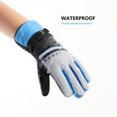 Thickened Sports Gloves Windproof Reflective Cycling Skiing Winter Warm Gloves
