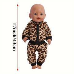 Leopard Print Doll Clothes for 17-18 Inch American Dolls