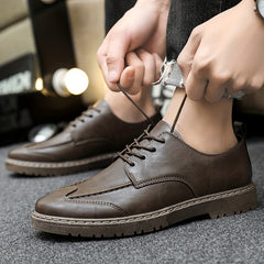 Men's PU Leather Oxford Formal Dress Shoes for Wedding Business Party