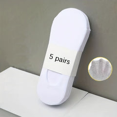 5 Pairs Unisex No Show Socks Breathable Anti-odor Casual Socks