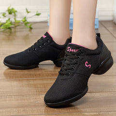 Women's Mesh Dancing Shoes Lightweight Breathable Non slip Dancing Shoes