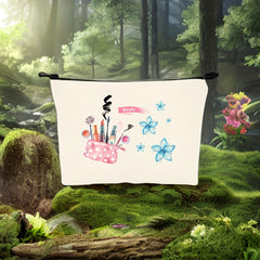 Canvas Cosmetic Bag Large Capacity Travel Makeup Bag