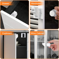 Child Safety Magnetic Cabinet Locks - Baby Proofing Drawer Locks