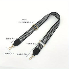 Geometric Pattern Bag Strap - Adjustable and Durable - Travel Bag Accessory