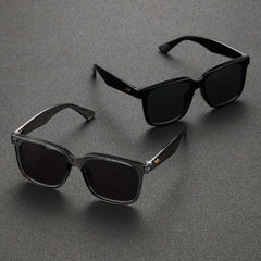 Men's Classic Round Sunglasses with Case