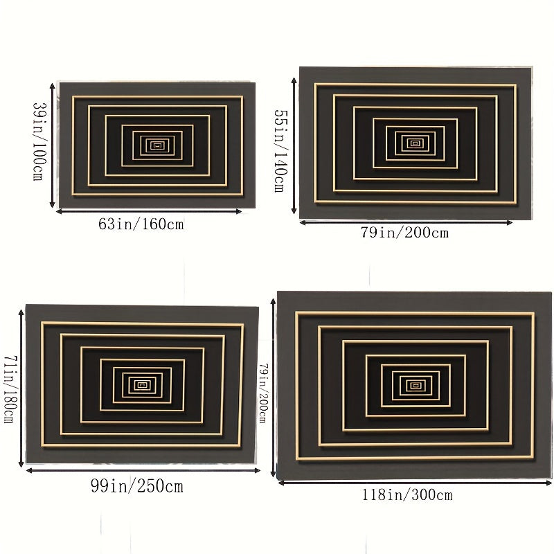 Modern Square Pattern Area Carpet Room Decor Home Decor