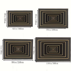 Modern Square Pattern Area Carpet Room Decor Home Decor