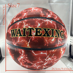 High Elastic TPU Non-slip Basketball Red Flame Series