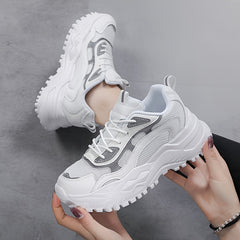 Women's Chunky Sneakers Mesh Platform Shoes for Running