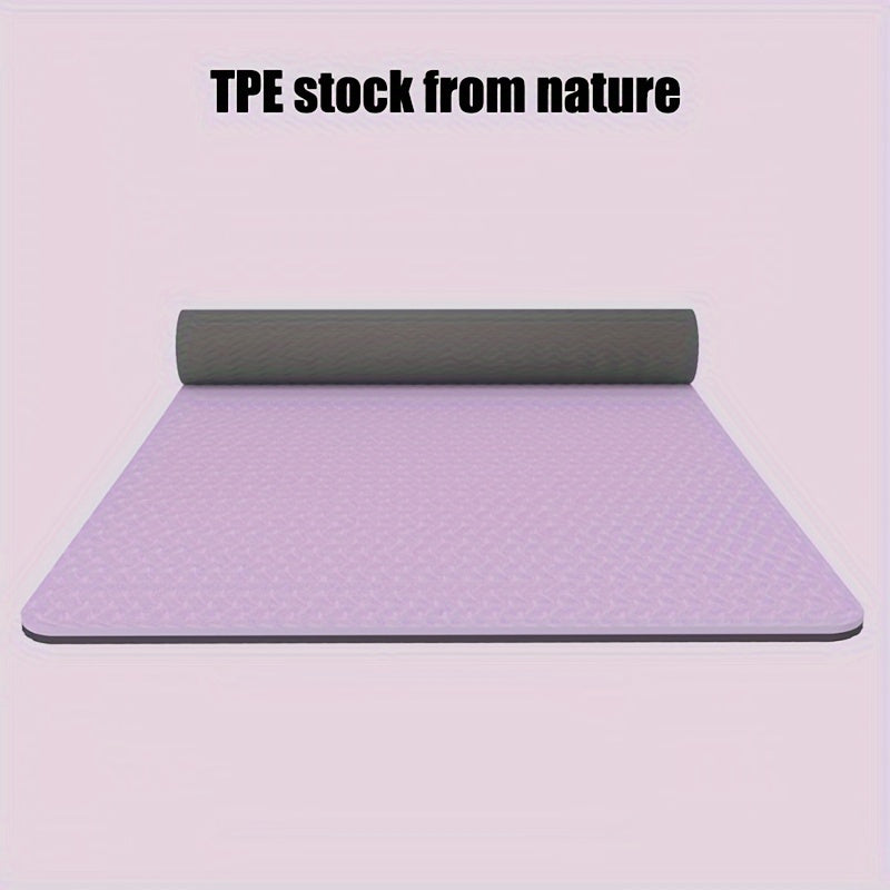 TPE Eco Friendly Double layer Fitness Mat Non slip 6.0ft 24.02inch