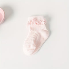 5 pairs Baby Girls Lace Ruffled Socks