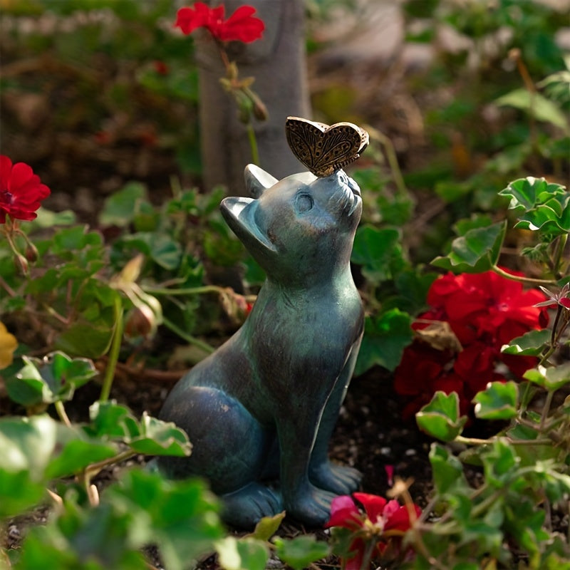 Outdoor Cat Decorative Resin Ornaments for Garden