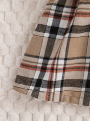 Girls' Preppy Plaid Dress and Headband Set for Party